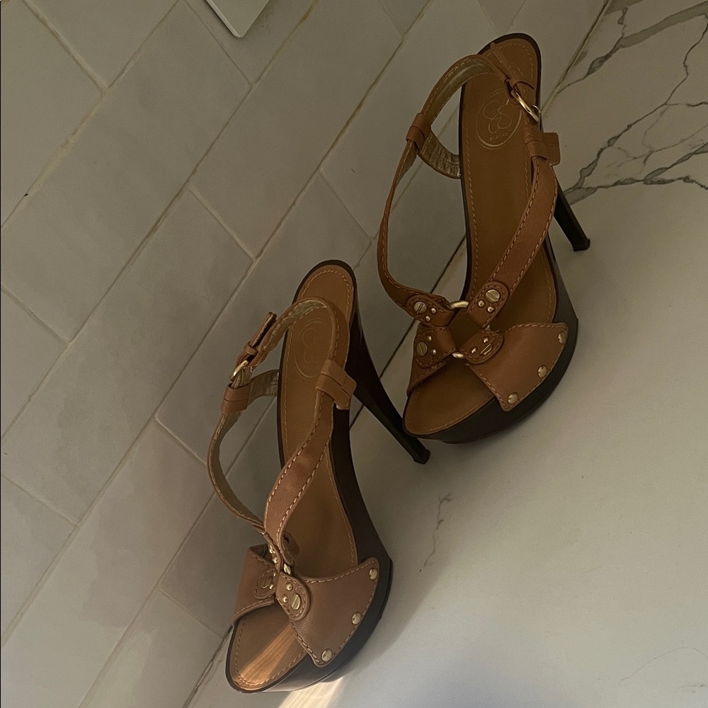 Jessica Simpson Brown Strappy Heels
